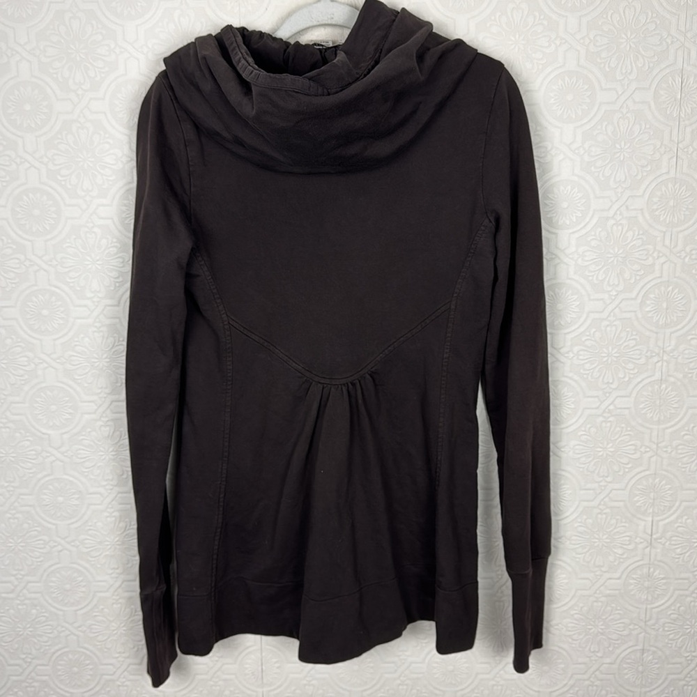 Prairie Underground Organic Cotton Hoodie Jacket Dark Brown Size Small Earthy - Picture 9 of 9